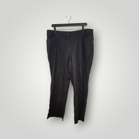 Lane Bryant size 18 linen blend black pants - Picture 1 of 12